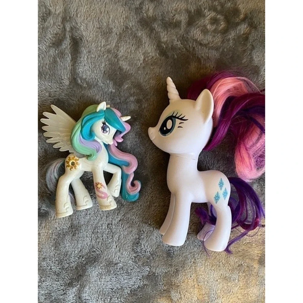 My Little Pony Lot Of Two Funkco Princess Celestial MLP G4 Rarity Brushable s12